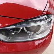 Carbon Fiber Car Front Headlight Eyebrows Sticker Trim Decoration Accessories for - 3 Series F30 320