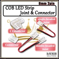 COB LED Strip Light 8mm 2pin LED Strip Joint Connector L Connector Extension Cable Clip