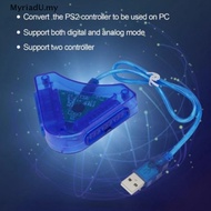 MyriadU USB Dual Player Converter Adapter Cable For PS2 USB Game Controller
