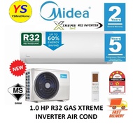 MIDEA 1.0 / 1.5HP AIR-COND (R32, INVERTER) XTREME SERIES MSXS-10CRDN8 / MSXS-13CRDN8