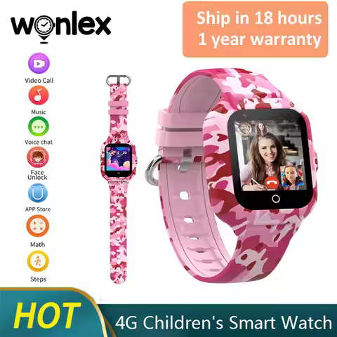 Wonlex 4G SmartWatch Children WIFI GPS Smartwatch Tracker Monitor Video Call KT22S Anti-Lost Bluetoo