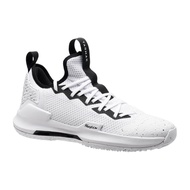 รองเท้าบาสเก็ตบอล สีขาว ดำ รองเท้าบาส TARMAK Men's Women's Low-Rise Basketball Shoes Fast 500 - White/Black
