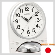 Seiko Clock Seiko Clock Alarm Clock Analog Loud Switching Alarm PYXIS PYXIS RAIDEN RAIDEN White Pearl NR436W SEIKO