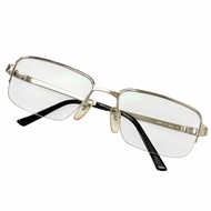 Excellent condition □ Cartier Santos de Cartier half-rim eyeglasses, silver and black, 55□18, prescr