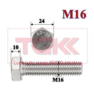 Stainless steel bolt 304 M16 (120-200mm) - DIN933