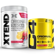 Cellucor Pre Workout & BCAA Bundle, C4 Original Pre Workout Powder, Fruit Punch, 30 Servings + XTEND