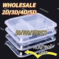 bento box microwavable 4 division lunch box with lid plastic fast food box 2D/3D/4D/5D