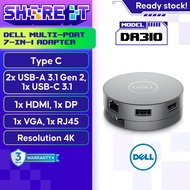 DELL DA310 7-in-1  USB-C  Multiport Adapter 4K DISPLAY PORT GIGABIT ETHERNET DP/N:VK0KX for Precisio