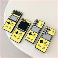 3D Embossed Yellow Gray Console Casing For Samsung Galaxy Z Fold6 Z Fold 7 6 5 4 3 Z Flip 7 6 5 4 3