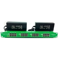 PoE Texas 16 Port 802.3at Gigabit On-Demand PoE Injector with Two 56V 120W Power Supplies for PoE Ca