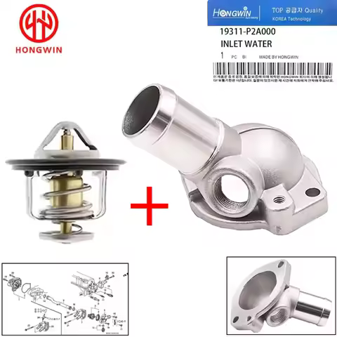 For Honda Civic 1996 1997 1998 1999 2000 1.6L L4 Aluminum Engine Coolant Thermostat Housing 19311-P2