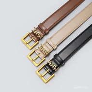 Popular Yangshulin YSL Fashion Metal Buckle Belt Matching Denim Ladies Belt Wasteland Style Stacking