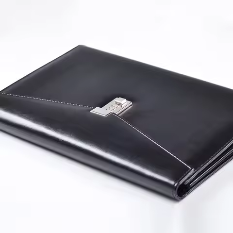 A4 Document File Folder with Lock Padfolio Fichario Password Briefcase Organzier Executive Cabinet P