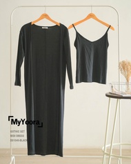 [MyYoora] Gothic Set Midi Dress Pakaian Wanita DS1046