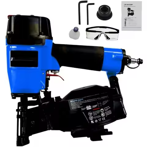 CN45N Roofing Nailer, 15 Degree Roofing Nail Gun, 3/4-Inch to 1-3/4-Inch Coil Nails, 120-pcs Load Ca