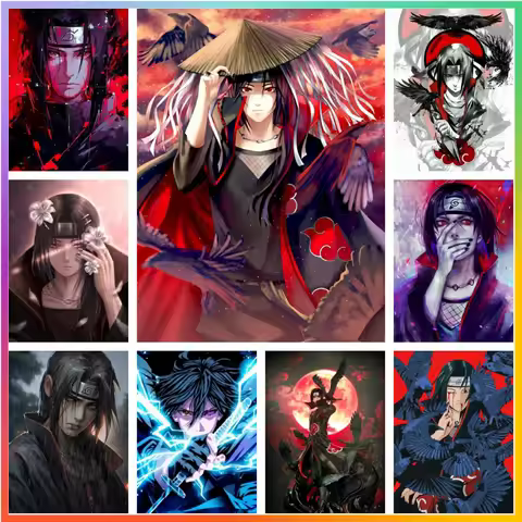 Uchiha Itachi Naruto Cartoon Diamond Painting Art Cross Stitch Kit Mosaic Embroidery Wall Decoration