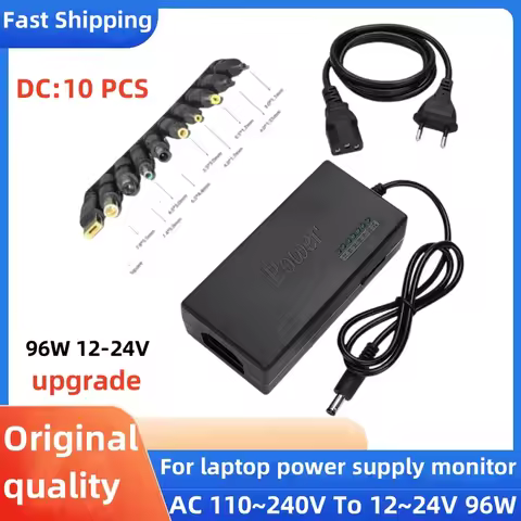 96W Universal Portable AC Laptop Power Adapter 12V 15V 16V 19V 4.5A 20V 24V Charger For Lenovo Dell 