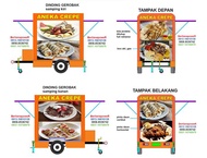 WARUNG GEROBAK MINI CAFE TOKO KIOS FOOD TRAILER KOPI MAKANAN MINUMAN SNACK KUE BASAH KERING SOUVENIR