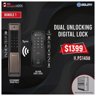 Solity Digital Lock Bundle | Dual unlocking technology Digital Lock | Solity Digital Lock Bundle Promotion | Digital Locks Singapore | Sync Door and Gate Digital Lock