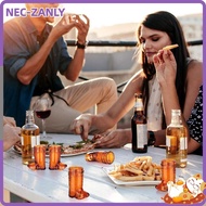 NEC-ZANLY 1/10Pcs Mini Cowboy Boot Glasses, Transparent Plastic Western Cowboy Glasses,  1 Oz Shot G