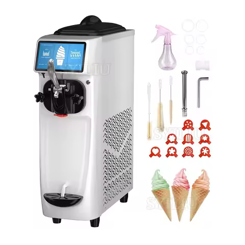 Electric Ice Cream Maker Frozen Yogurt Maker Automatic Smoothie Milkshake Making Machine Household K