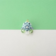 tachibanaya Japanese Temari earrings June hydrangea 傳統工藝 手鞠球 繡球花 刺繡 耳環
