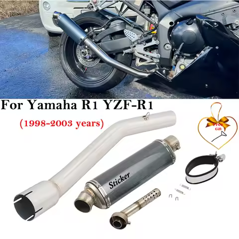 Slip On For YAMAHA R1 YZF-R1 1998 1999 2000 2001 2002 2003 Motorcycle Exhaust Escape Systems Muffler