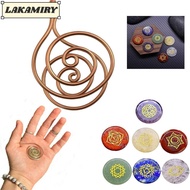 LAKAMIRY Copper Palm Ring, Adjustable Jewelry Accessories Spiral Palm Ring,  Handmade Reiki Energy S