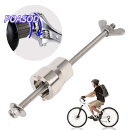 MAYSHOW Hub Body Remover, Silver Stainless Steel Bike Hub Repair Tool, Durable Card Slot 4mm Hub Dis