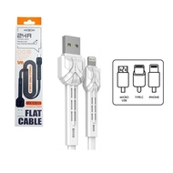 MOXOM MX-CB14 QC 3.0 2.4A FLAT & DATA TRANSMISSION CABLE 1 METER