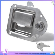 【dgk43s】1Set Trailer Toolbox Handle  with Lock Highly Tool Box  Paddle Lock 4-3/8Inch X 3-1/4Inch wi
