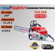 [New West] Gasoline PRO888 Chain Saw 24"  - Full Set with High Performance Engine Bar & Chain