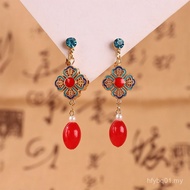 Super Fairy Earrings Chinese Style Earrings Antique Red Ear Clips Classy Wedding Xiuhe Clothing Earr