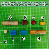 22NF/24NF/27NF/30NF/33NF FILM CAPACITOR 250V/300V/400V/1.5KV