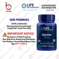 [Life Extension] Glycine, 1000 mg, EXP:08/27, 100 Vegetarian Capsules, 100% Authentic & Money Back G