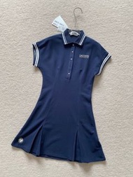 全新LACOSTE女裝夏季新款條紋飾邊Polo領LACOSTE網球連衣裙LACOSTE polo dress LACOSTE連衣裙