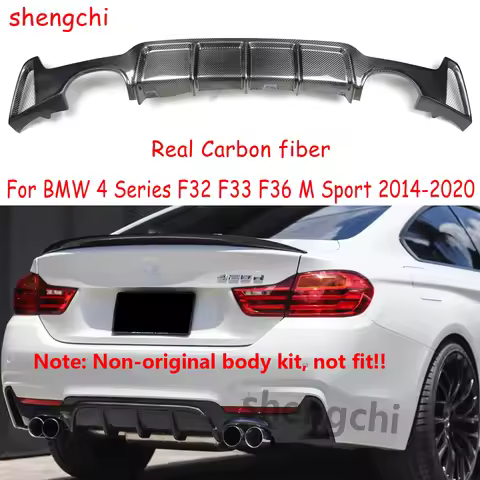 F32 F33 F36 MP Style Carbon Fiber Rear Bumper Diffuser For BMW 4 Series F32 F33 F36 M Sport 420i 428