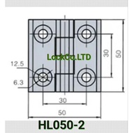 Hinge HL050-2- 4-hole hinge - Electrical cabinet hinge