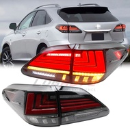 Pair LED Rear Tail Light Assembly For Lexus RX 350 F 450h AL10 2010 2011 2012 2013 2014 2015 Braking Driving Reversing W/ Sequential Turning Lamp Smoke Lens