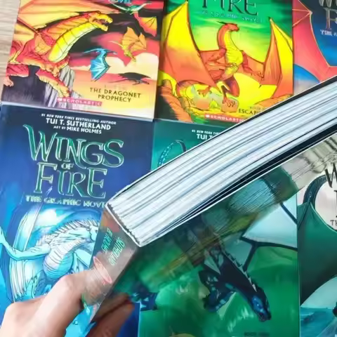 8 Books Wings of Fire Children's Adventure Story Science Fiction Full Color Reading Gift English Com