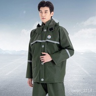 KY/🌳Wuyang Raincoat Rain Pants Suit Men's Thickened Take-out Riding Split Rainproof Long Body Waterproof Poncho E4NH