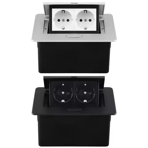 EU RU Built-in socket With USB A C Type C Office Desktop Socket Conference Room Socket Hidden Socket