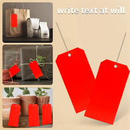 100 Pieces 4 3/4Inch X 2 3/8Inch Plastic Shipping Tags with Wires Blank Labeling Tags Waterproof Han