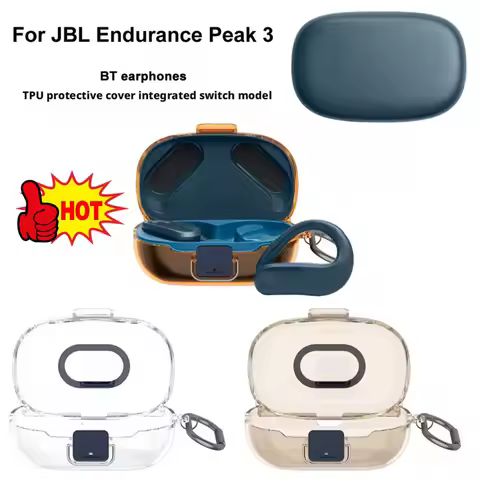 1pcs For JBL Endurance Peak 3 Protective Case, Simple Transparent TPU Cover Shockproof Earbuds One-P