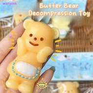 wallpink Squishy Toy Mochi Toy Butter Bear Hug Bear Apron Bear Pinching Slow Rebound Deion Vent Toy Stress Release Toy Hand Relax New