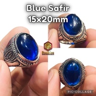 Blue Sapphire Stone Ring Size 15x20mm