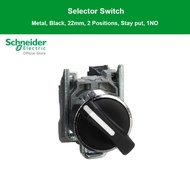 Schneider Electric XB4BD21 สวิตซ์ชีเลคเตอร์ที่จับแบบมาตรฐาน 2ตำแหน่ง ชนิดแบบบิดค้าง 1คอนแทค วัสดุตัว
