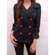 Duomo - Gavriel Blazer Women's Pink Button Blazer