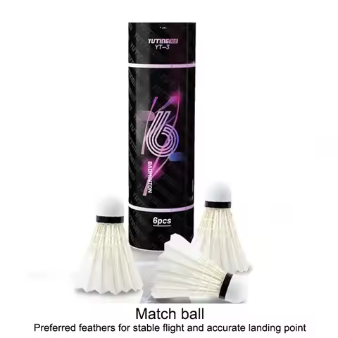 3/6Pcs White Goose Feather Badminton Balls Shuttlecock for Outdoor Training Durable Stability Flying