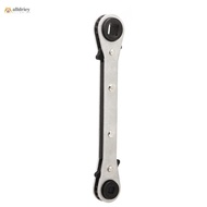 INTOONE 2pcs Ratcheting Refrigeration Wrench, with Hex Bit Adapter Reversible Ratchet HVAC Service W